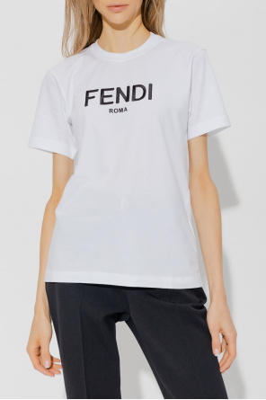 Fendi logo best sale shirt womens